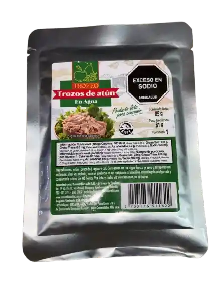 Trozos De Atun En Agua Trofeo X 85 Gr