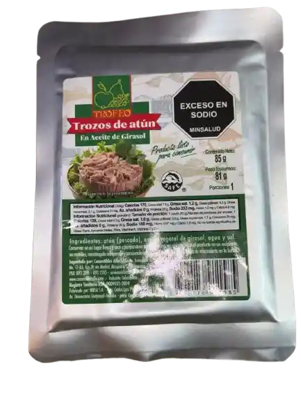 Trozos De Atun En Aceite De Girasol X 85 Gr