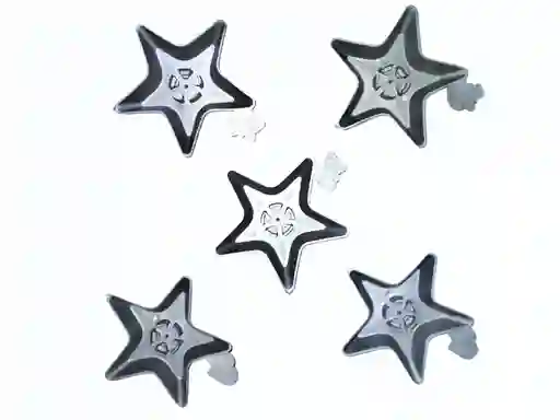 Portavelas Estrella Plateados X10 Unidades Día De Las Velitas – Sin Reguero