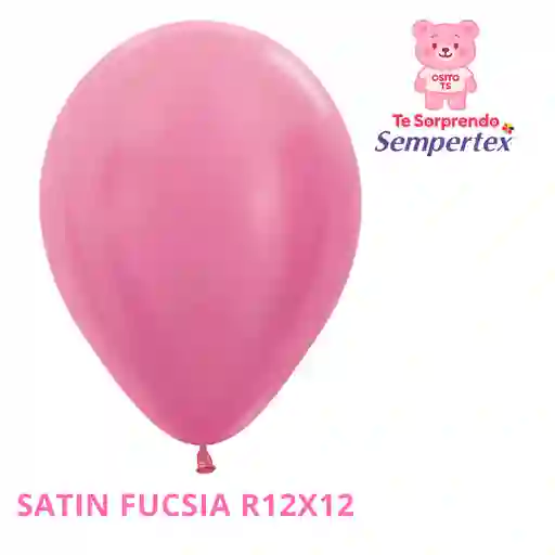 Globo Satin Fucsia R12x12 Sempertex