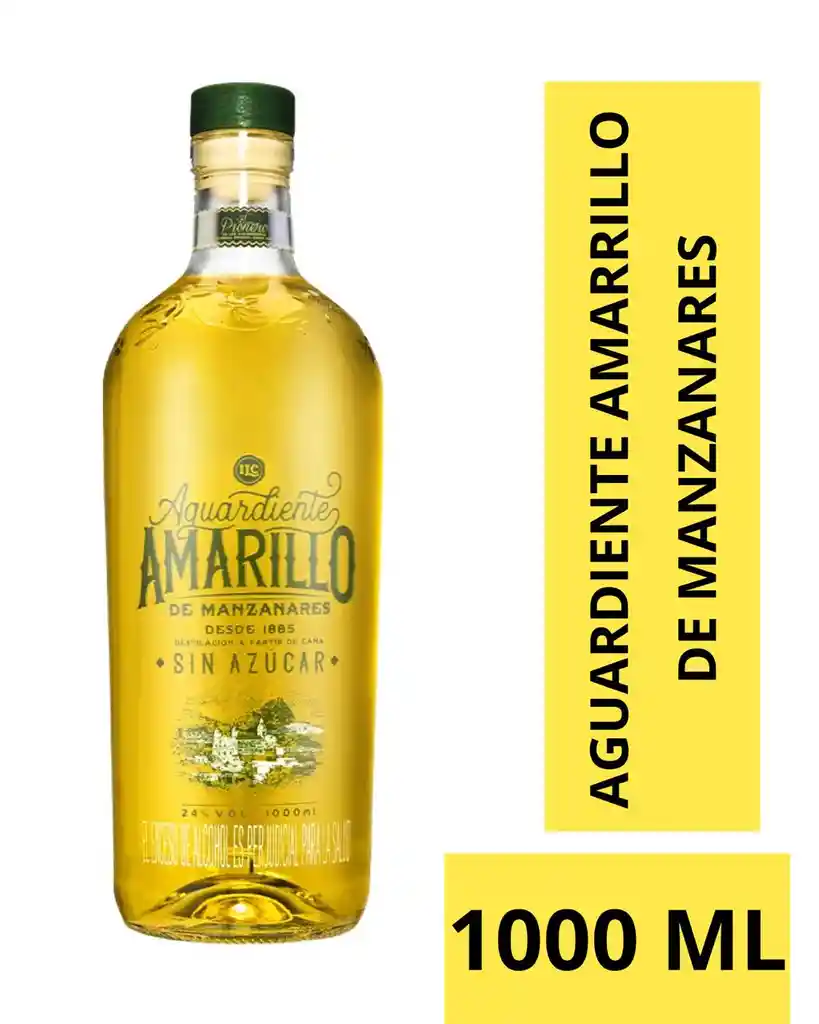 Aguardiente Amarrillo De Manzanares 1000ml