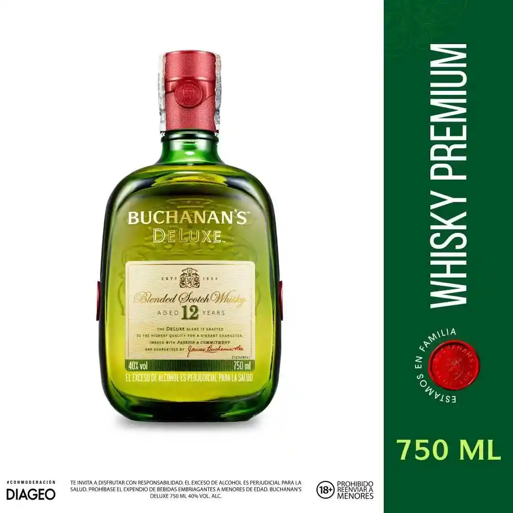 Whisky Buchanans Deluxe 12 Años 750 Ml