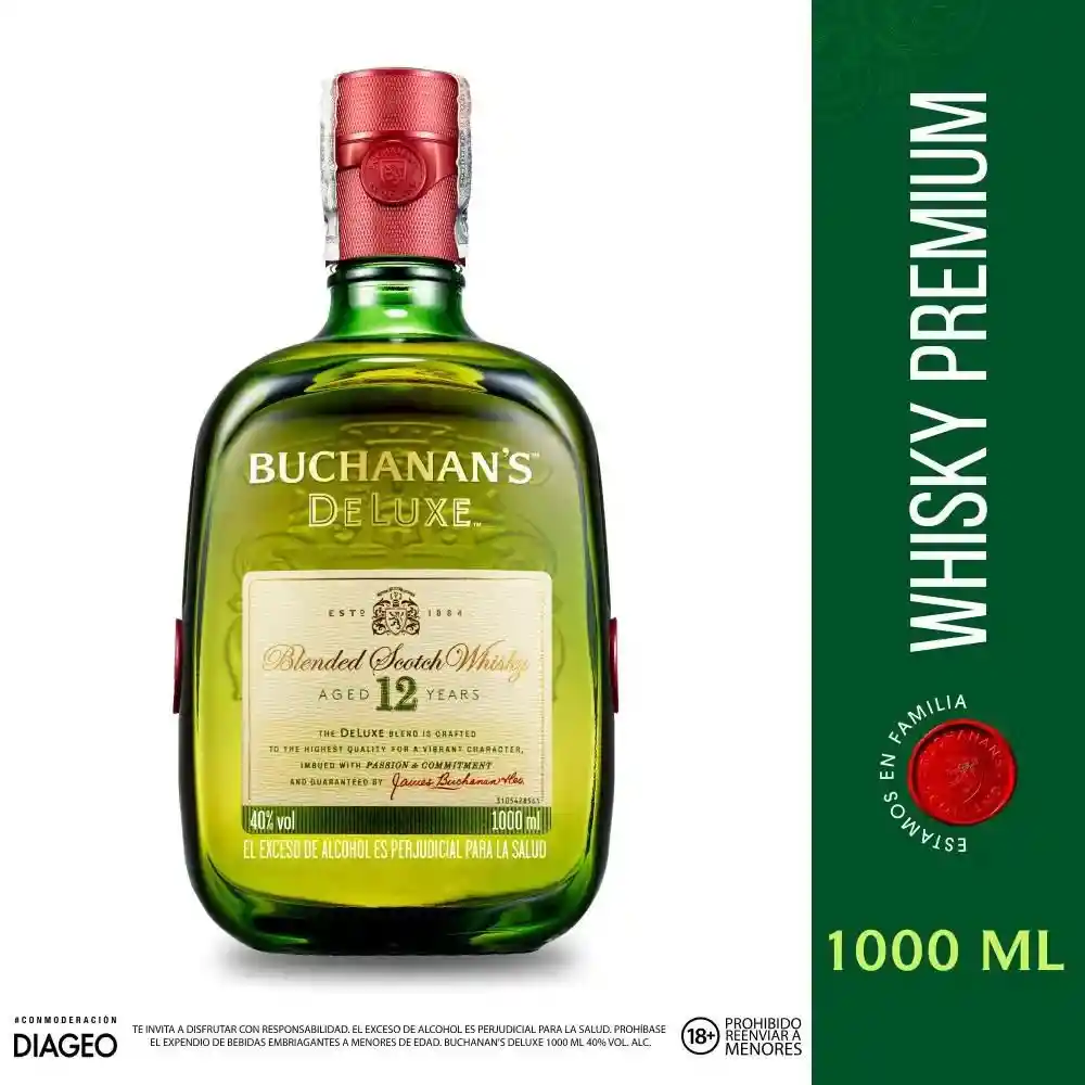 Buchanans Deluxe 12 Años Whisky 1 Litro