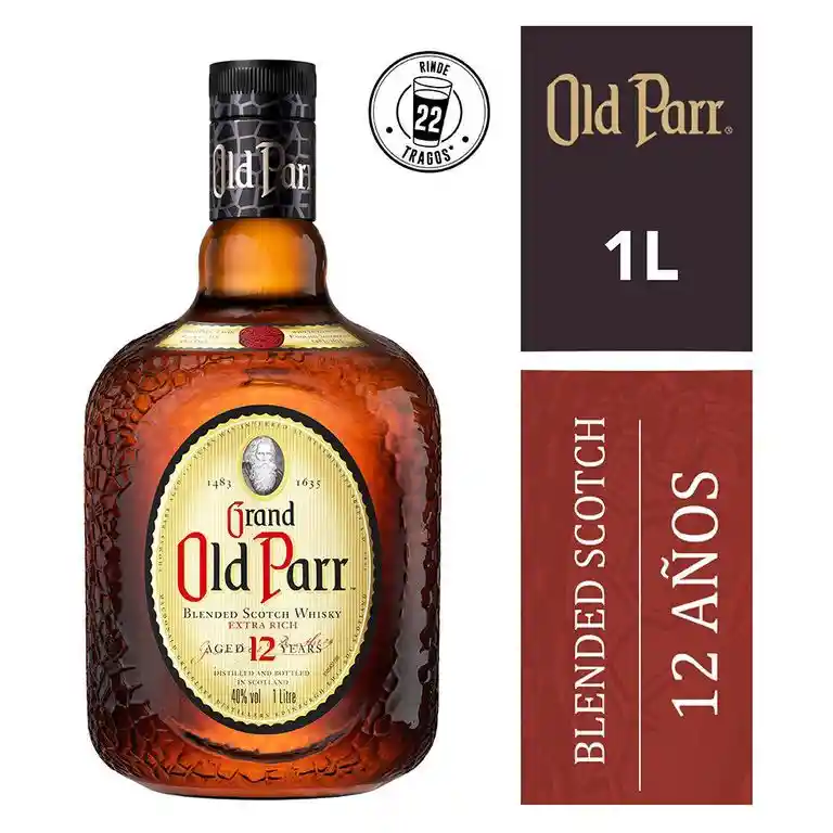 Whisky Old Parr 12 Años Blended 1 Litro
