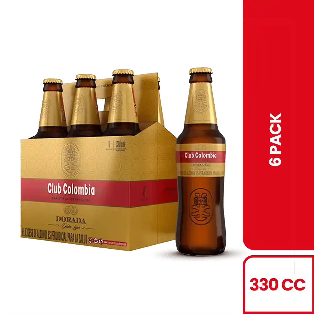 Cerveza Club Colombia Dorada X6 Unidades