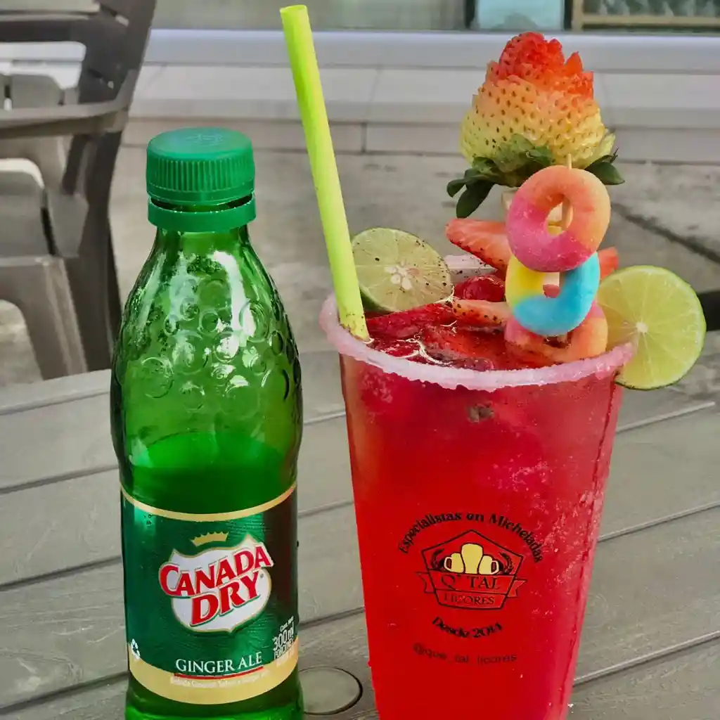 Michelada De Frutos Rojos (fresa Y Cereza) Con Ginger/soda