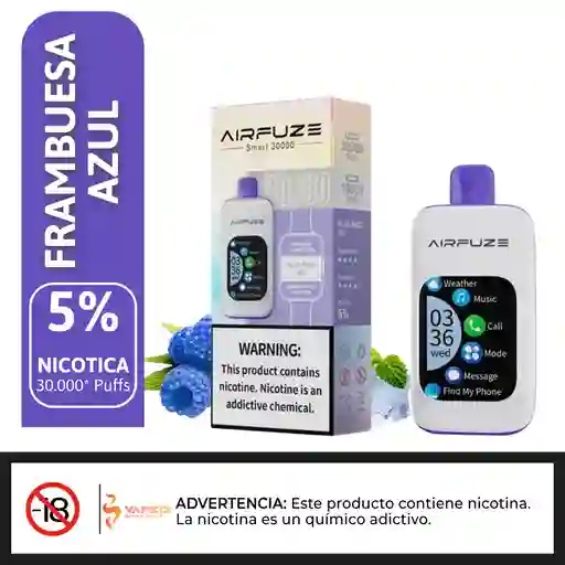 Vaporizador Smart Airfuze 30000 Puffs Blue Razz Ice