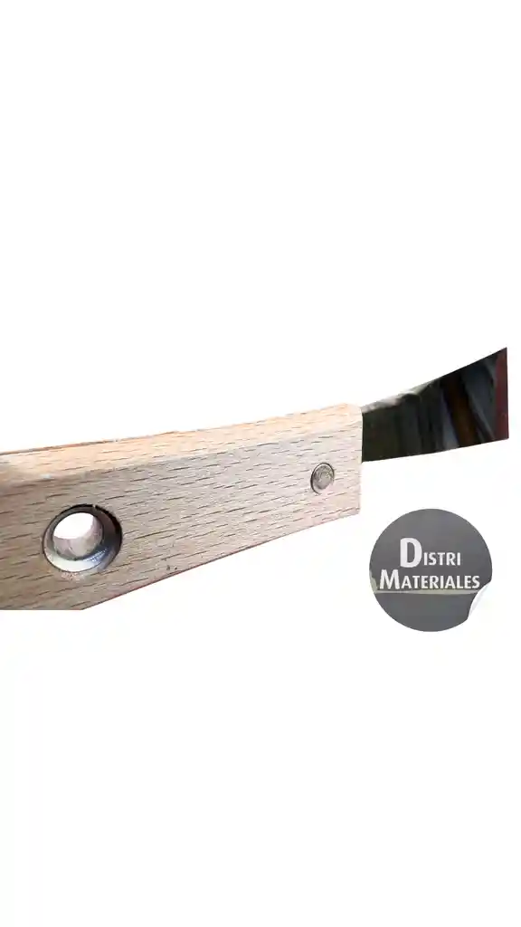 Espatula Acero Inox Reforzado Mango Madera