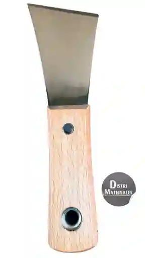 Espatula Acero Inox Reforzado Mango Madera