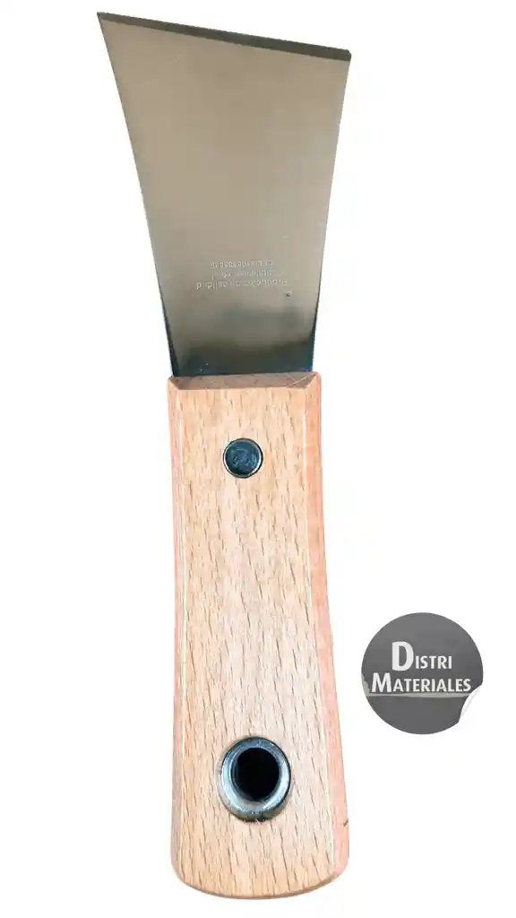 Espatula Acero Inox Reforzado Mango Madera