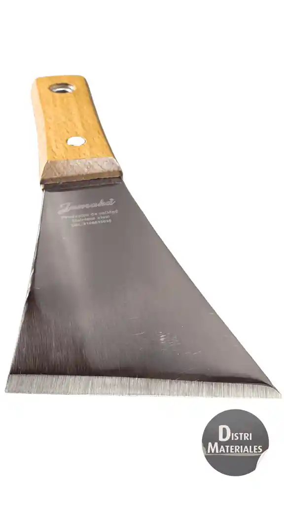 Espatula Acero Inox Reforzado Mango Madera