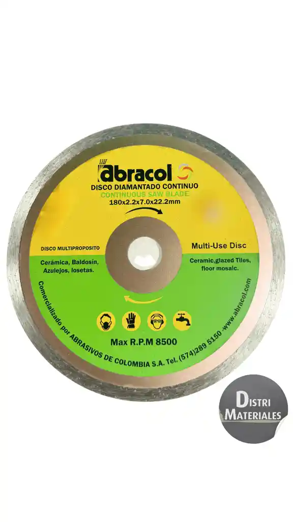Disco Corte Continuo 7" Diamantado Abracol