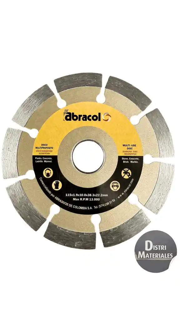 Disco Corte Segmentado 7" Diamantado Abracol