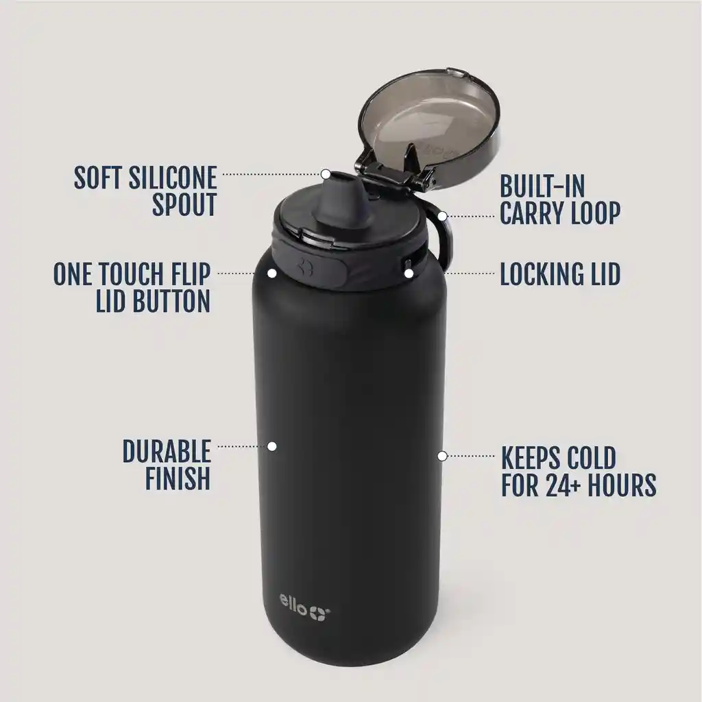Termo Ello 32 Oz Negro