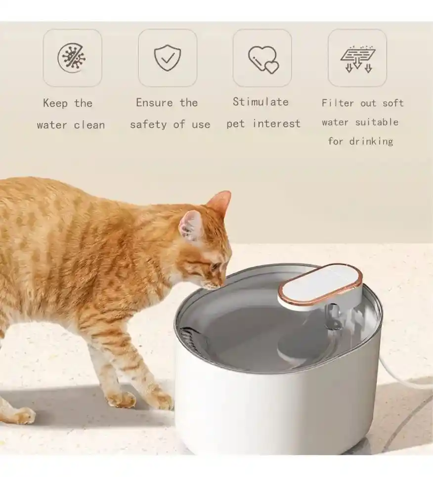 Fuente Bebedero Dispensador Agua Mascotas Automática 110v