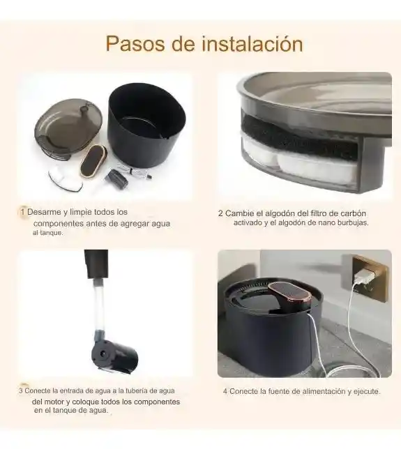Fuente Bebedero Dispensador Agua Mascotas Automática 110v