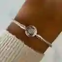 Brazalete Pandora Moments Cadena De Serpiente Corona O Resplandeciente Plata