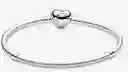 Brazalete Pandora Moments Cadena De Serpiente Con Broche De Corazón Centelleante