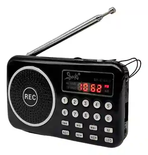 Radio Bolsillo Fm Am Recargable Usb Sd Portátil