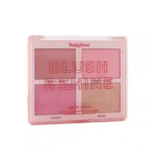 Paleta De Sombras Ruby Rose Shine Rose Gold 19gr