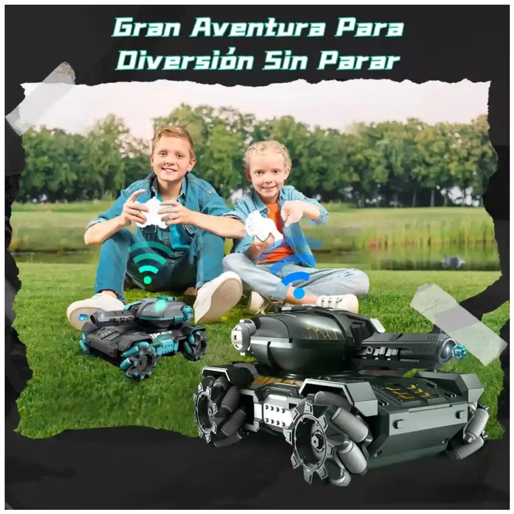 Carro Tanque De Juguete 4wd Doble Control Rc Orbeez Hidrogel