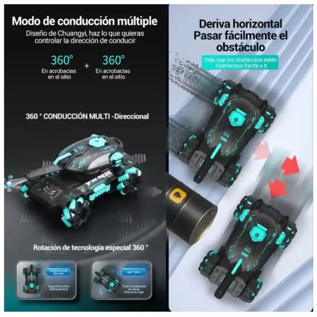 Carro Tanque De Juguete 4wd Doble Control Rc Orbeez Hidrogel