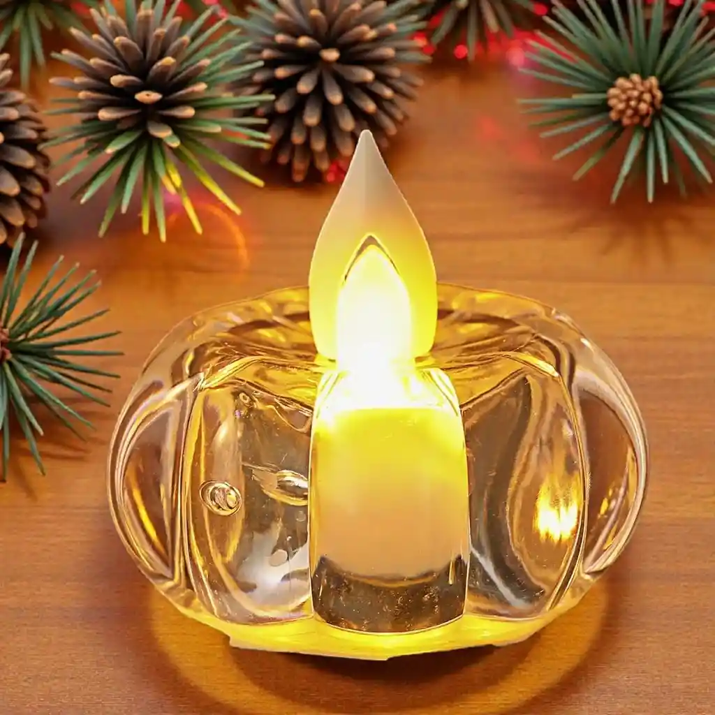 Set De 6 Velas Led Decorativas Tipo Té Transparentes