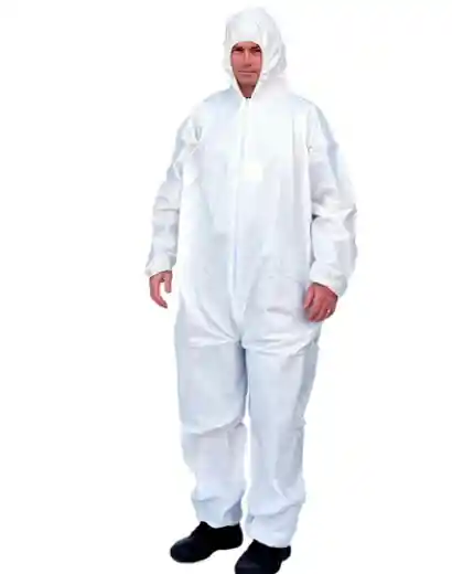 Overol Desechable Azul Y Blanco