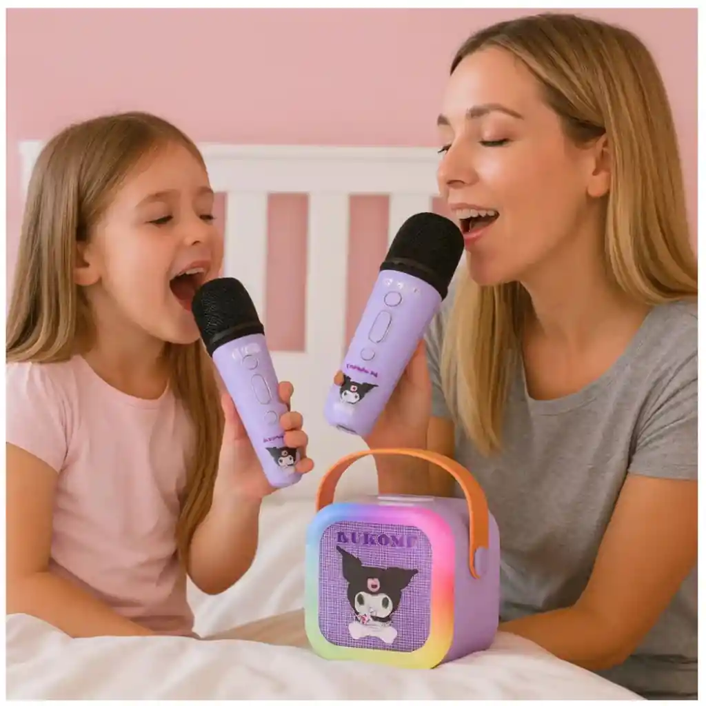 Set Karaoke Para Niñas Bluetooth Inalámbrico Rgb 2mic
