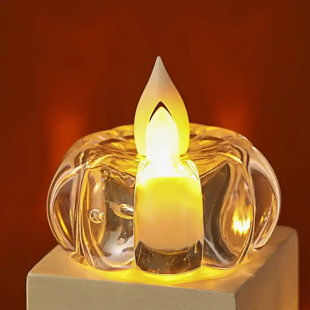 Set De 6 Velas Led Decorativas Tipo Té Transparentes