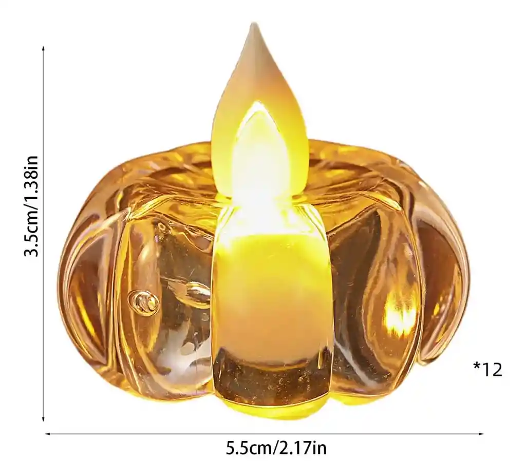 Set De 6 Velas Led Decorativas Tipo Té Transparentes