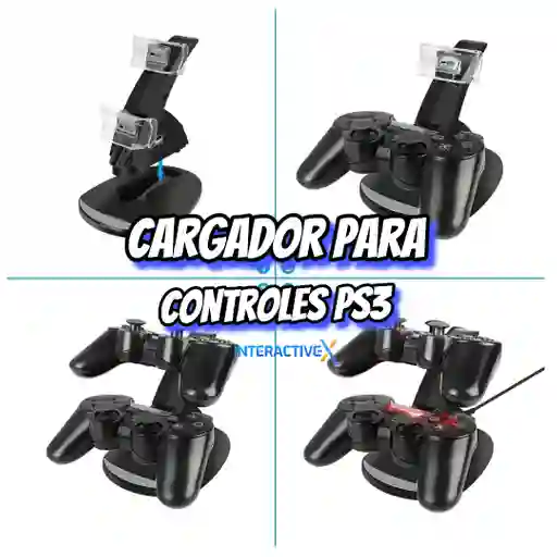 Base Cargador Dual Ps3 |base De Carga Para Mandos Play 3
