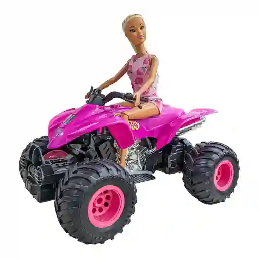 Muñeca De Paseo Con Cuatrimoto Y Accesorios Gh