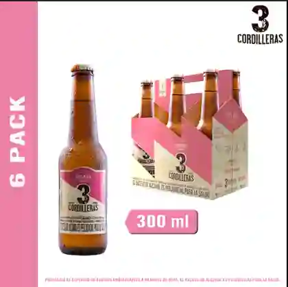Cerveza 3 Cordilleras Rosada (6 Unidades) (300 Ml)
