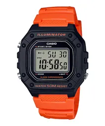 Reloj Casio W-218h 4b2vdf , Correa Naranja
