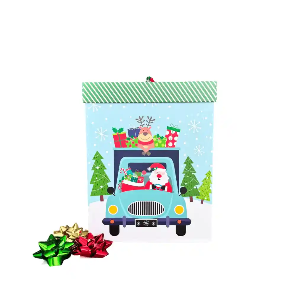 Caja Navideña Grande - Papá Noel