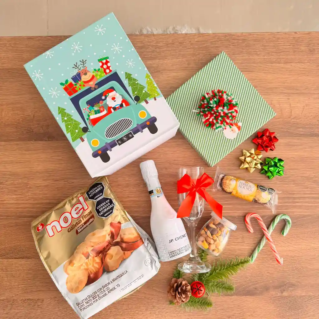 Caja Navideña Grande - Papá Noel