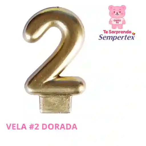 Vela Numero #2 Dorada Sempertex
