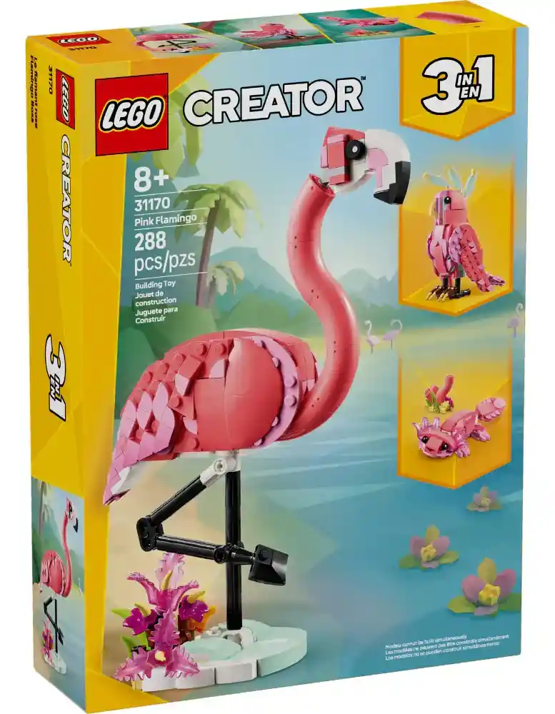 Juego De Construcción Lego Creator 3 En 1 Flamenco Rosa