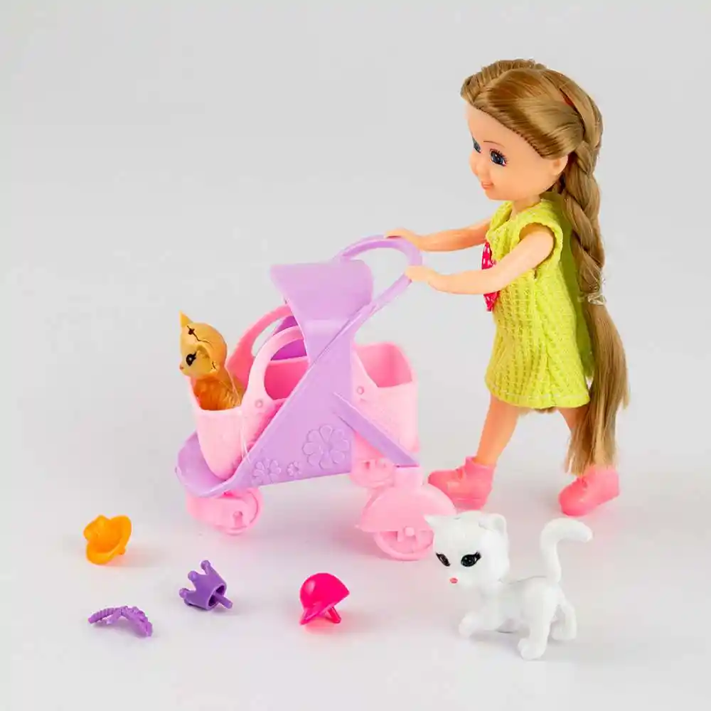 Muneca Fashion Mini Maypa Accesorio Mascota 15x7cm Surtido