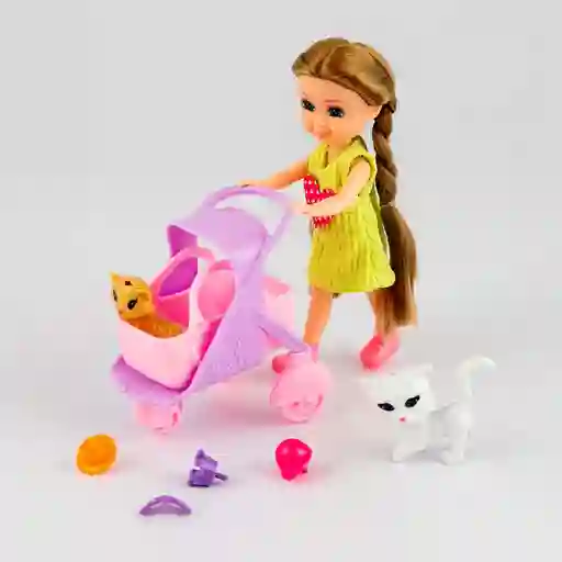 Muneca Fashion Mini Maypa Accesorio Mascota 15x7cm Surtido