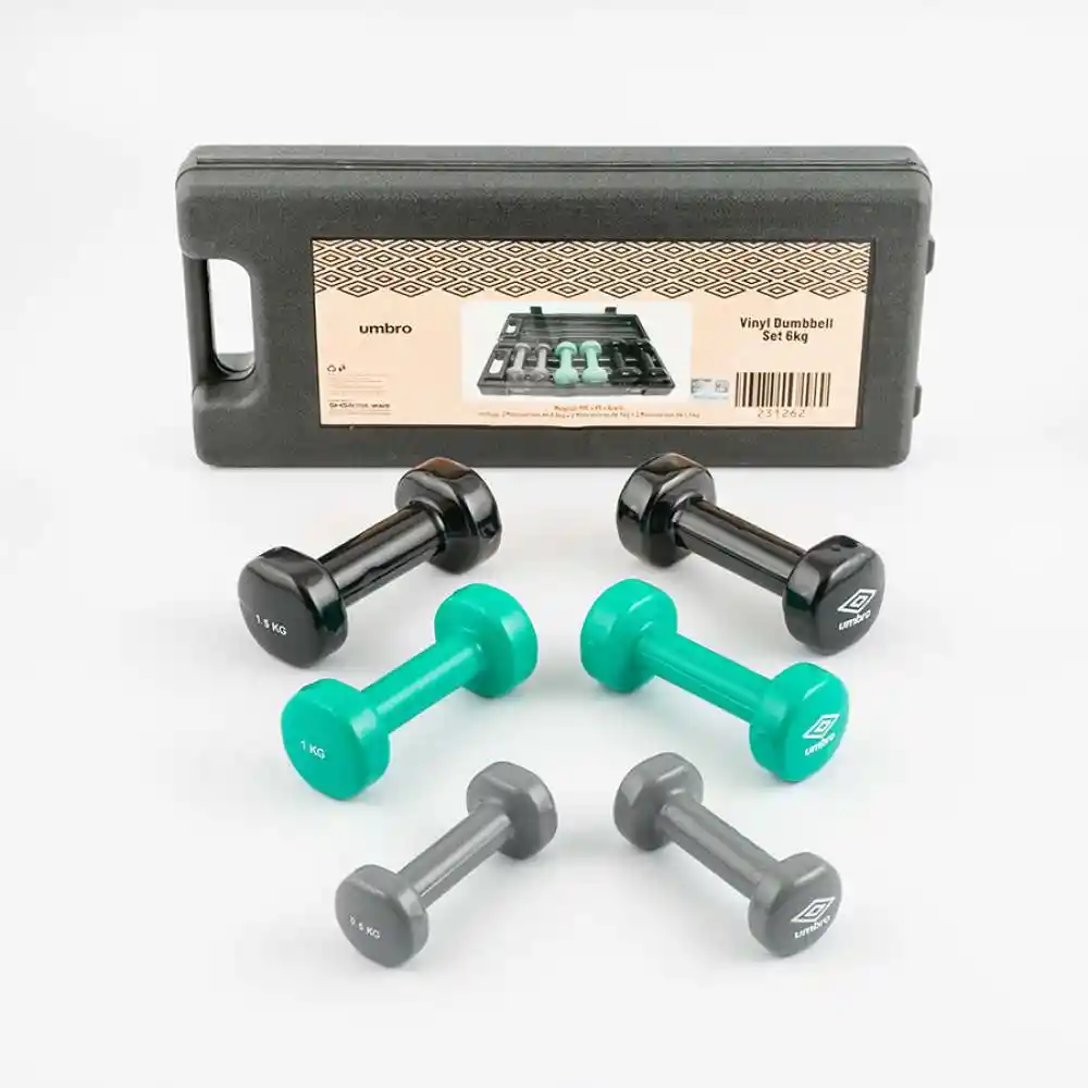 Mancuernas Umbro Cm Surtido 6 Kg 6 Pz Vinilo