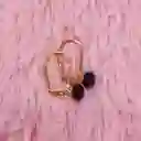 Aretes Acero Dorado De Seguridad