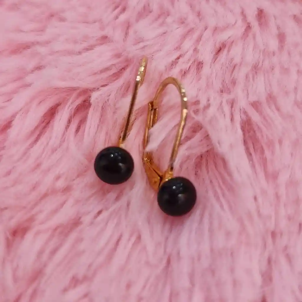 Aretes Acero Dorado De Seguridad