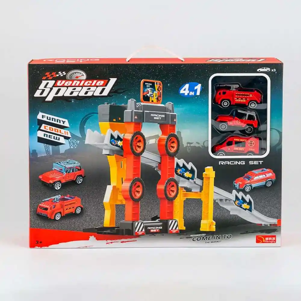 Pista Maypa 3 Carros 42x6cm Plastico