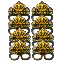 Gafas Antifaces Hora Loca Para Fiesta Feliz Año Nuevo X12und San Silvesrte