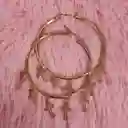 Candongas Acero Dorado Dijes Cruz