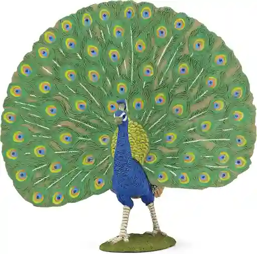 Figura Coleccionable Pavo Real Pintada A Mano Papo