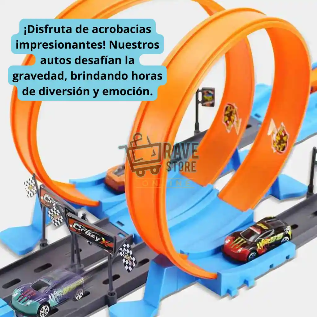 Circuito De Carreras 360°: Regalo Ideal Para Pequeños Aficio