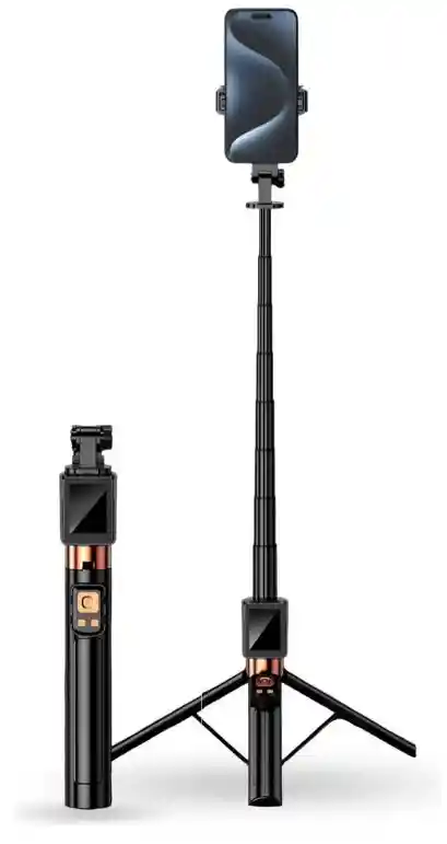 Selfie Stick Trípode Extensible Con Pantalla Espejo Wifi Control Remoto 1.7m
